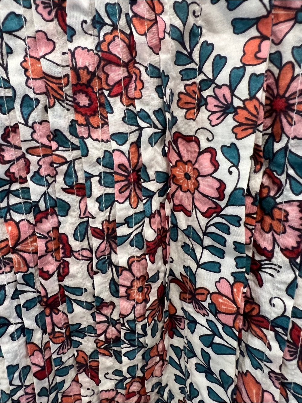 BANJANAN FLORAL BAZAAR DRESS, SIZE L. - Picture 3 of 14